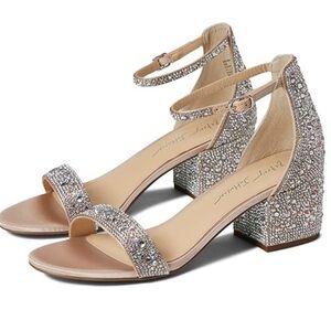 Betsey Johnson Rhinestone Block Heel Sandals